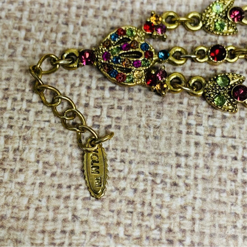 VCLM Gold Victorian Look Crystal Bracelet sold - Picture 3 of 4